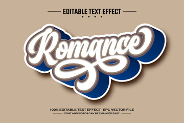 Romance 3D editable text effect template