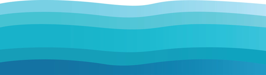 Abstract blue ocean waves background vector. Abstract sea waves background in a flat design style