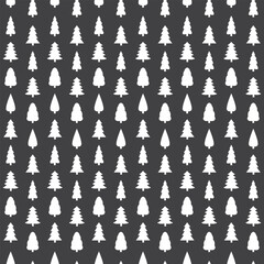 seamless pattern pine spruce icon tree fabric textile
