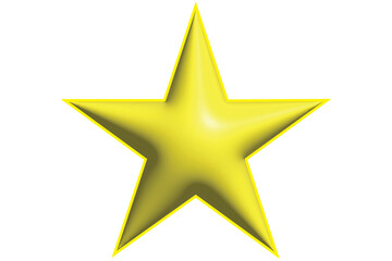 yellow star isolated on white