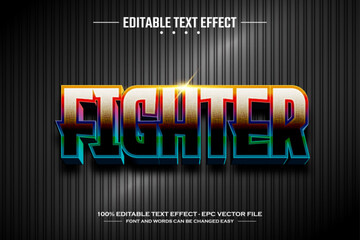 Fighter 3D editable text effect template