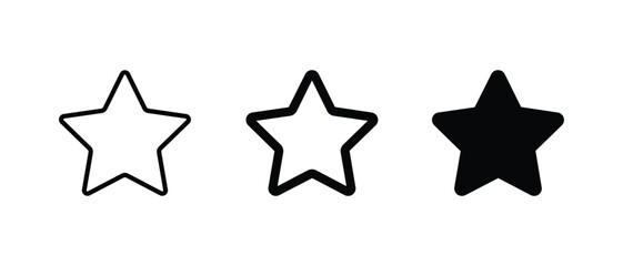 Star icon set vector For Web and mobile apps