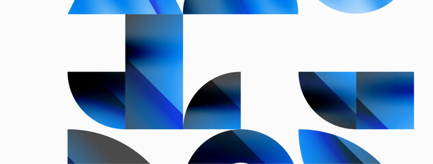 Geometric minimalism with triangles and circles. Blend of basic shapes creating serene, visually pleasing compositions. Wallpaper, banner, background, landing page, wall art, invitation, prints