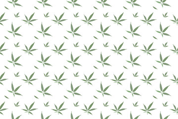 cannabis plant leaves as seamless pattern background