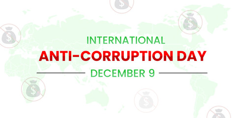 Anti corruption day white background design concept