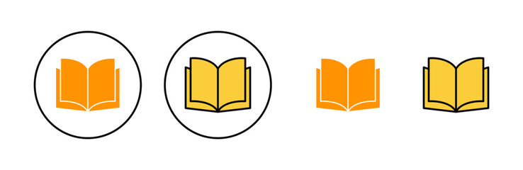 Book icon set for web and mobile app. open book sign and symbol. ebook icon