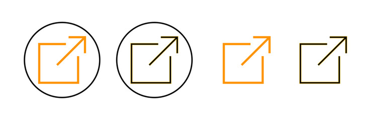 External link icon set for web and mobile app. link sign and symbol. hyperlink symbol