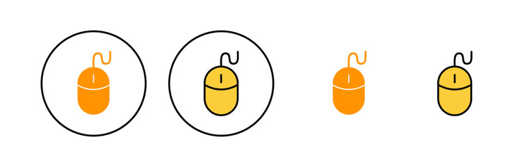 Mouse icon set for web and mobile app. click sign and symbol. pointer icon vector.