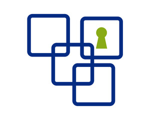 social network key digital icon