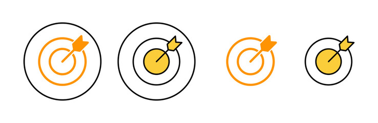 Target icon set for web and mobile app. goal icon vector. target marketing sign and symbol