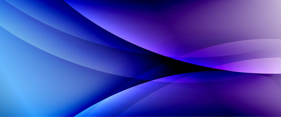 Dynamic flowing waves on gradient color background. Vector illustration For Wallpaper, Banner, Background, Card, Book Illustration, landing page