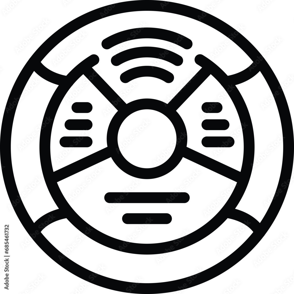 Poster smart digital assistant icon outline vector. interactive command artificial intelligence helper. aut