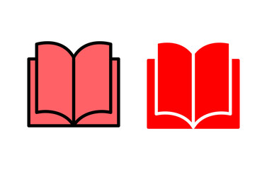 Book icon set illustration. open book sign and symbol. ebook icon