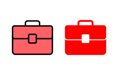 Briefcase icon set illustration. suitcase sign and symbol. luggage symbol.