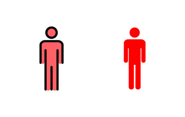 Man icon set illustration. male sign and symbol. human symbol