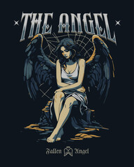 Fototapeta na wymiar The Angel Vector Art, Illustration and Graphic
