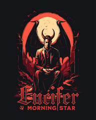 Demon - The Lucifer Vector Art, Illustration and Graphic - obrazy, fototapety, plakaty