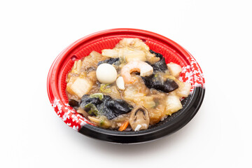 テイクアウトした中華丼