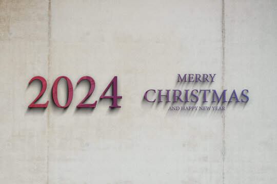 2024 Merry Christmas And Happy New Year illustration design