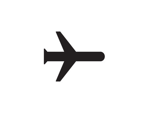 Aroplane journey icon vector symbol illustration