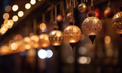 Christmas- ball, tree ornaments, background, Ai generated image