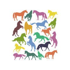 Vector Horse Silhouette, Creative Horse Design For T-Shirt And Other Merchandise