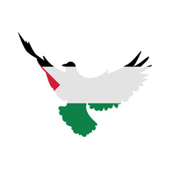palestine peace dove design
