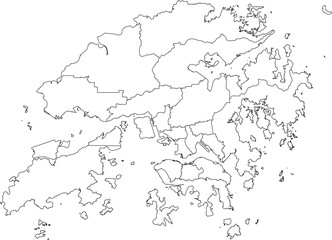 Fototapeta na wymiar Vector sketch illustration of Hong Kong map design