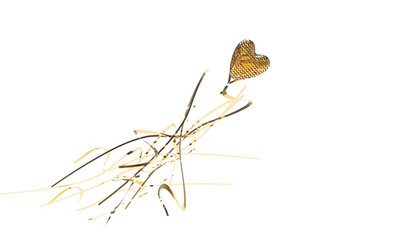 Valentine Days Golden Heart 