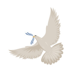 israel peace dove holding flag
