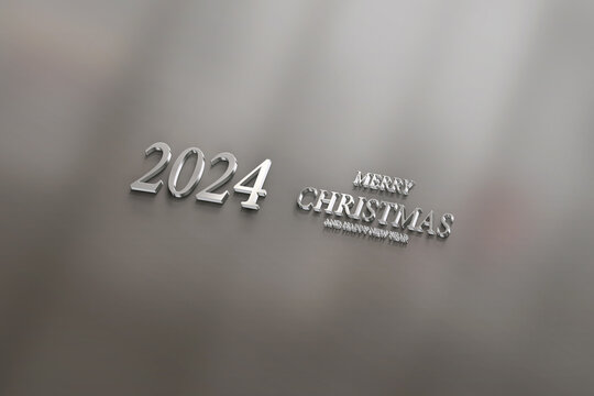 Stylish 2024 merry Christmas and happy new year