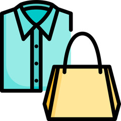 Duty free shopping icon. Filled outline design. For presentation, graphic design, mobile application.