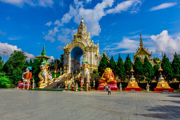 Wat Saeng Kaeo Phothiyan-Chiang Rai:12November2023,atmosphere inside the temple area,there are...
