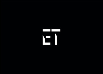 ET creative logo design and initial logo