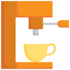 Coffee maker icon. Flat design. For presentation, graphic design, mobile application.