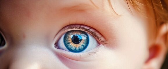 Naklejka premium Eye of a child