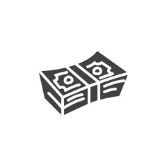 Paper money bills vector icon