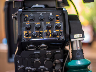Control Panel of Rear-Mount Studio Television Camera with Professional Connections