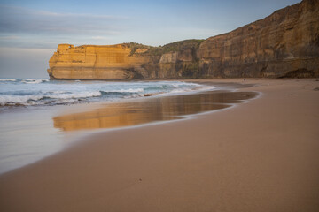 Cliffs at Gibson Beach in dawn light