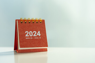2024 year calendar 2024 plans to  business team and goals concept