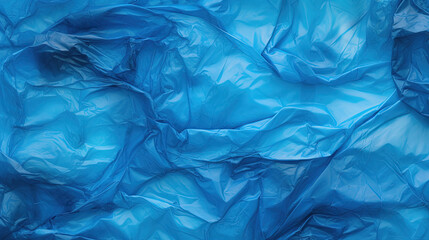 Obraz premium Blue Plastic Garbage Bag