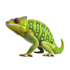 Fototapeta premium Chameleon Lizard Isolated