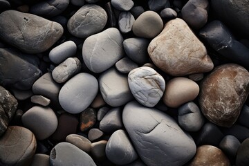small beach stones, gravel
