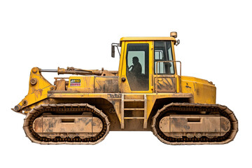 Bulldozer Construction Isolated