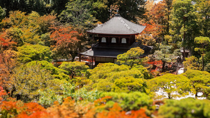 Ginkaku-ji also known as Temple of the Silver Pavilion in Kyoto, Japan.