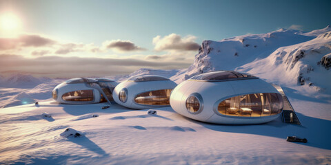 Obraz premium Tourism of the future in Antarctic