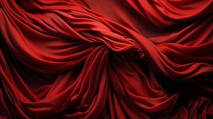 A deep maroon curtain cascades over the sleek black surface, creating an alluring contrast and evoking a sense of mystery and elegance within the intimate indoor setting - obrazy, fototapety, plakaty