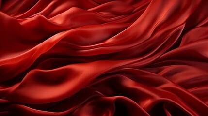 A bold maroon silk fabric cascades over a fiery red backdrop, embodying passion, elegance, and a fierce sense of fashion - obrazy, fototapety, plakaty