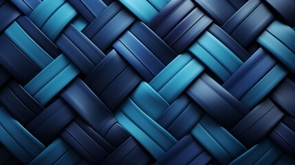 Mesmerizing blue threads intertwine, creating a striking abstract pattern on the textured fabric,...