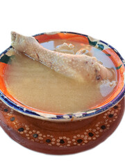 Chicken or hen broth is a soup with rice and vegetables and is used as a healing and comforting...